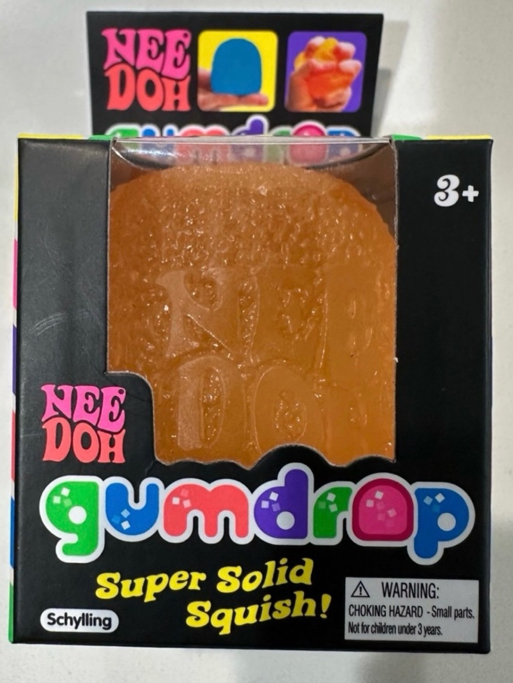 NeeDoh Gumdrop Super Solid Squish! - Orange